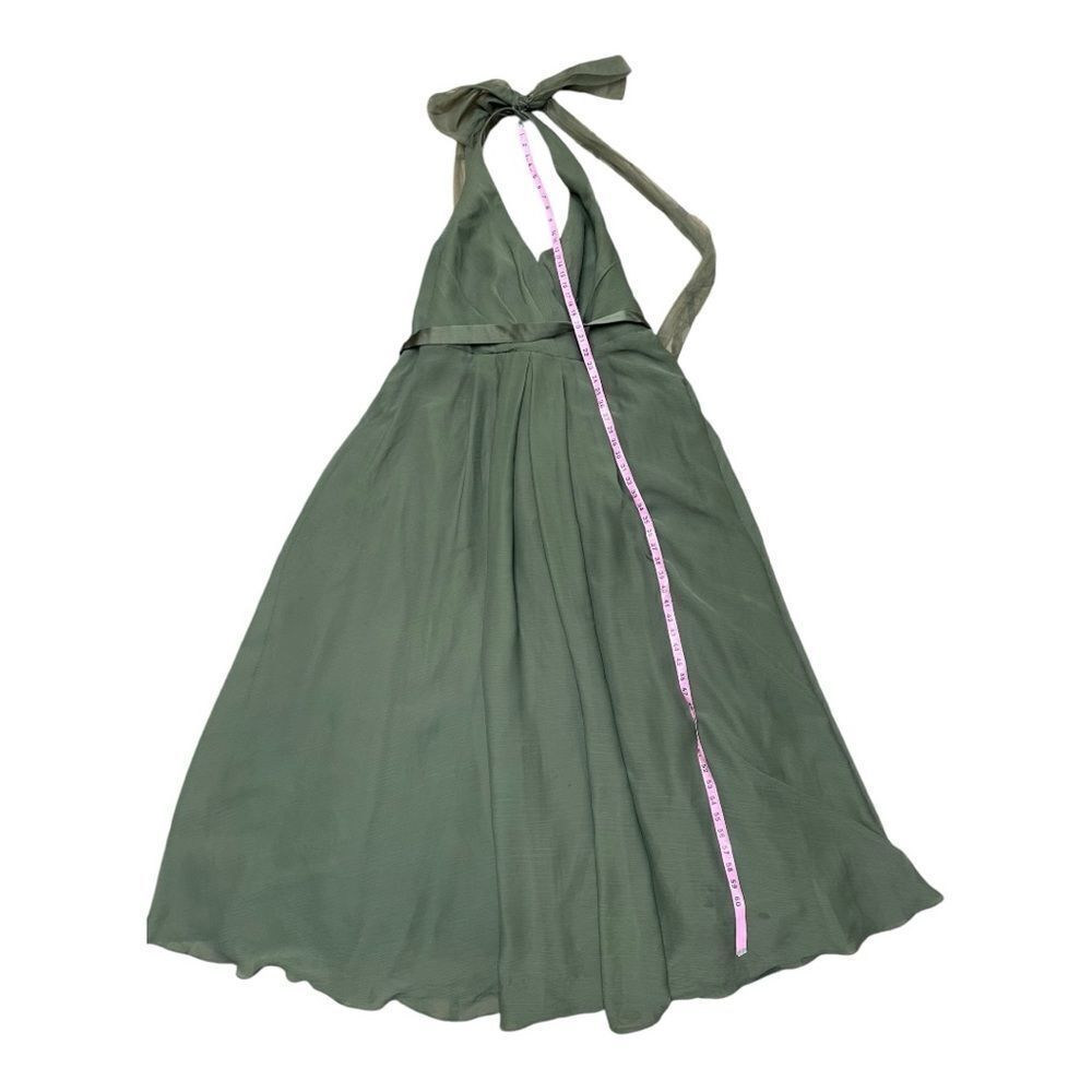 White by Vera Wang Sage Green Halter Wedding Dress - Picture 6 of 10